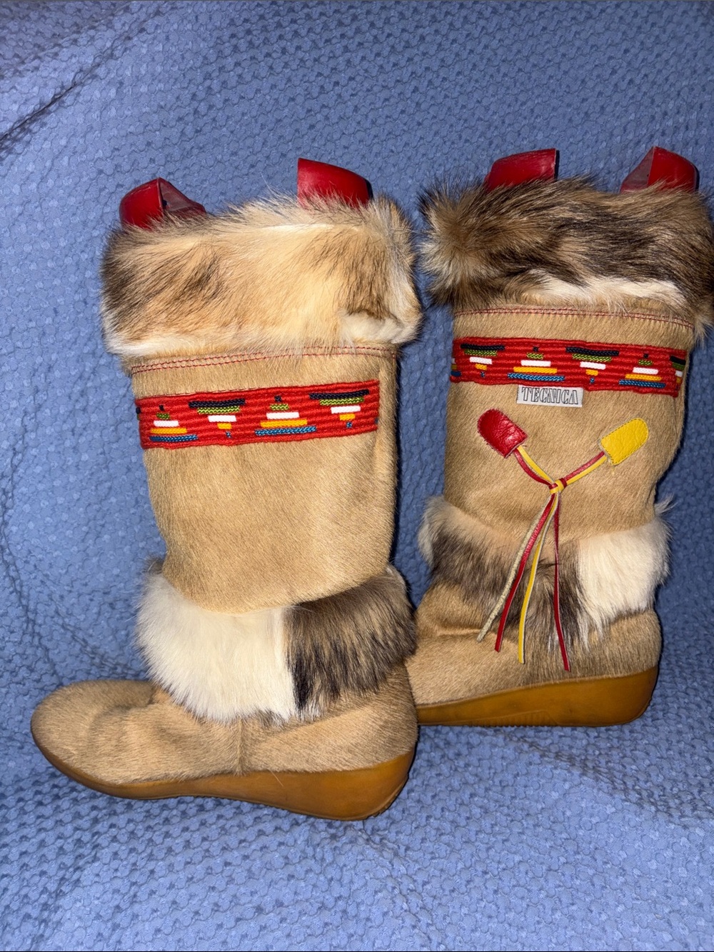 Tecnica size 39 Boots with Fur Trim and Native Inspired Trim - us size 8